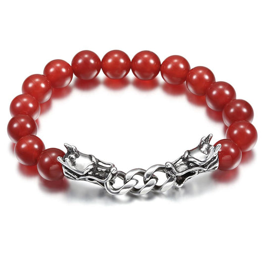 POWERFUL Red Agate Dragon Bracelet - Anthony's Store